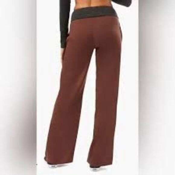WeWoreWhat Brown Twill Wide Leg Low Rise Pants Trousers Womens Sz S 33” Inseam - Picture 8 of 8